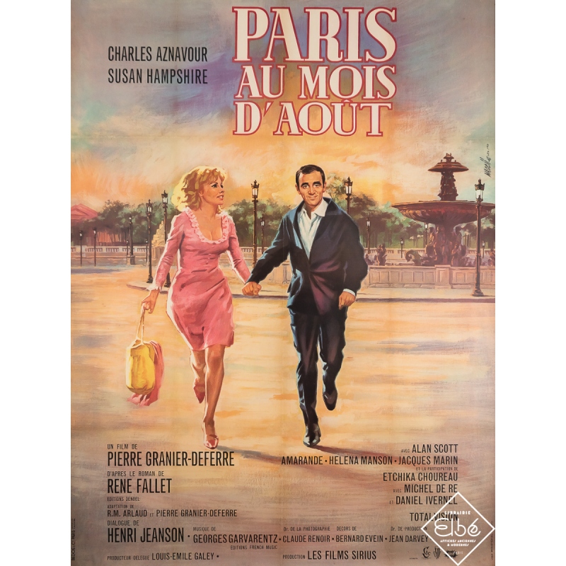 Affiche Ancienne Paris Au Mois D Ao T De Mascii