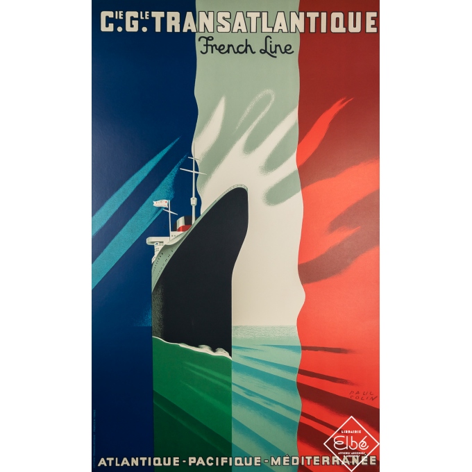 Vintage Poster Cie Gle Transatlantique French Line By Paul Colin