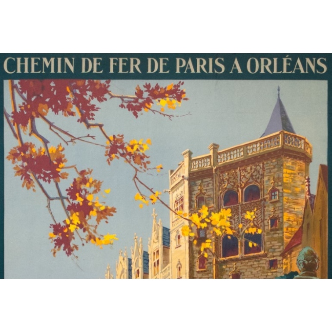 Vintage travel poster - Pierre Commarmont - 1930 - château de nantes - 39.4 by 24.6 inches - view 2