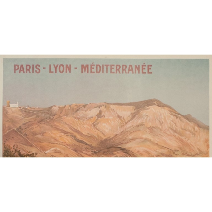 Affiche ancienne de voyage - E. Bourgeois - Circa 1900 - La Turbie  - 108 par 77 cm - 2