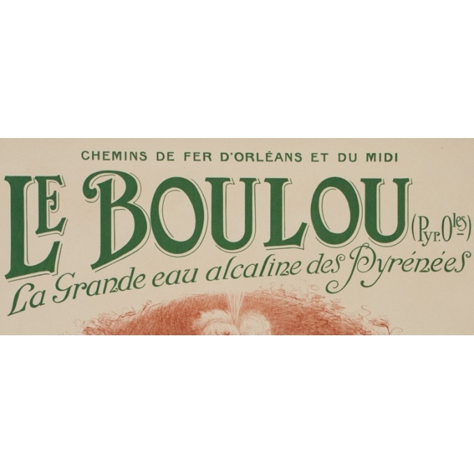 Vintage travel poster - Villette - Circa 1895 - Le Boulou - 41.5 by 29.5 inches - 2