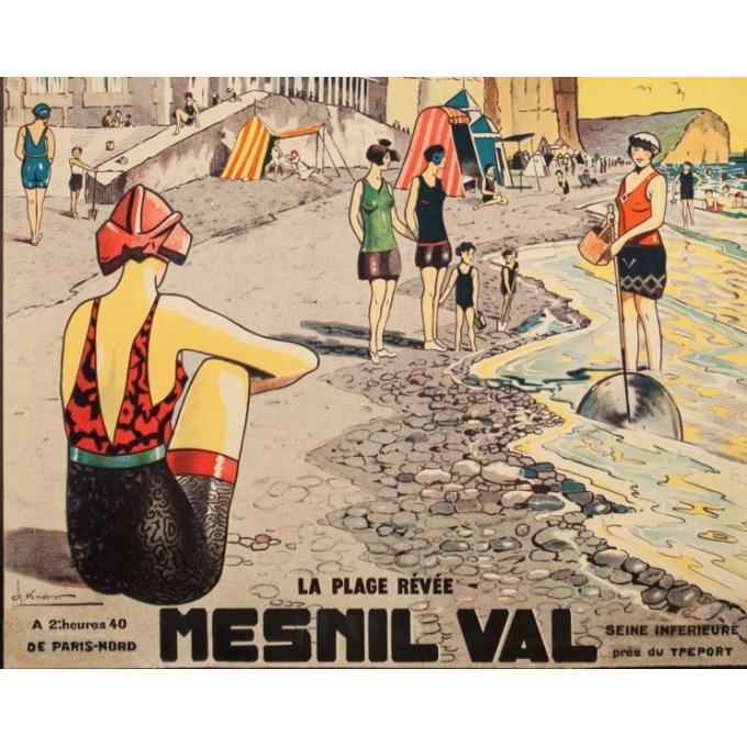 Affiche ancienne de voyage - Ch.Knorr - Circa 1925 - Menils Val - 99 par 63 cm - 3