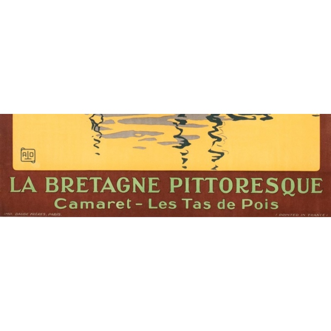 Vintage travel poster - Hallo - Circa 1925 - Camaret les tas de pois Bretagne - 41.1 by 29.5 inches - 3