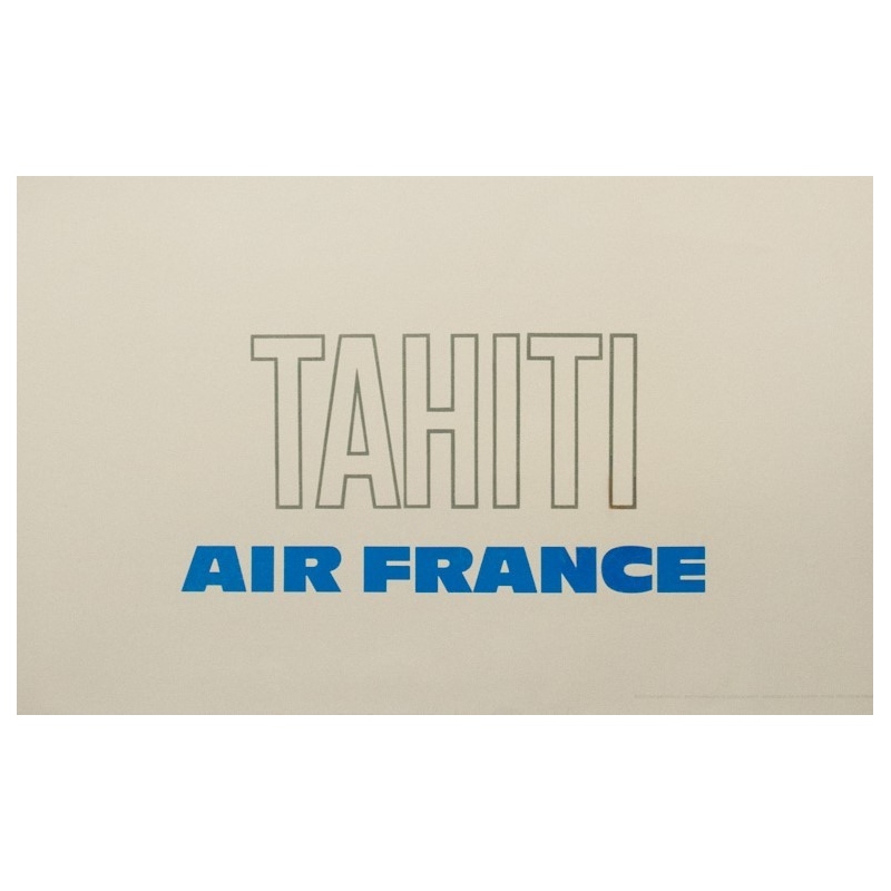 Vintage travel poster by Raymond Pagès 1970 - Air France Tahiti