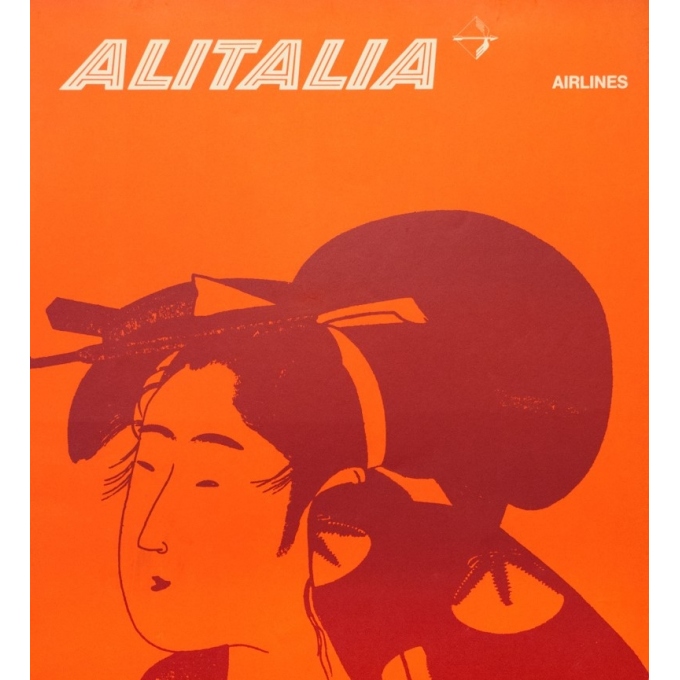 Vintage travel poster - anonyme - 1959 - Alitalia Tokyo - 39.4 by 27 inches - 2