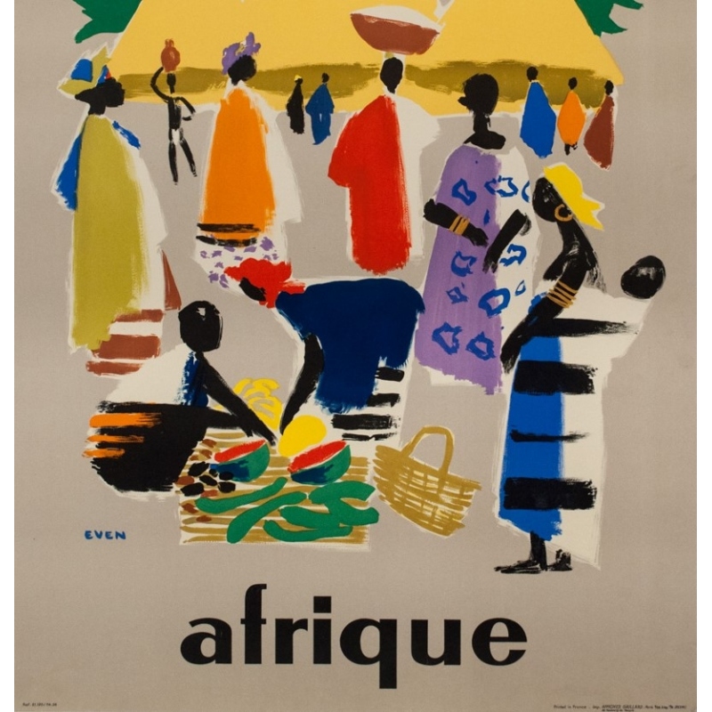 air france reprint vintage poster Afrique Du Nord 39.5 X 24.5
