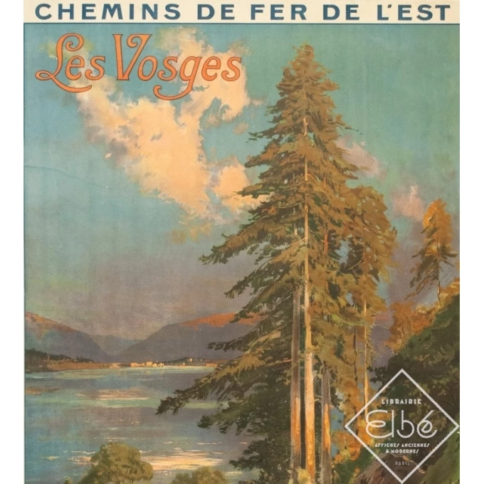 Affiche ancienne de voyage - Louis Tauzin - Circa 1910 - Gerardmer Les Vosges - 104.5 par 74 cm - 2