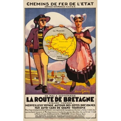 Fleur de grève - poster et tableau vintage - souvenir de Bretagne