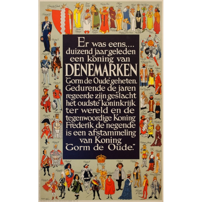 Vintage travel poster - Henry Thelander - Circa 1950 - Danemark  Er was eens - 40 by 24.8 inches