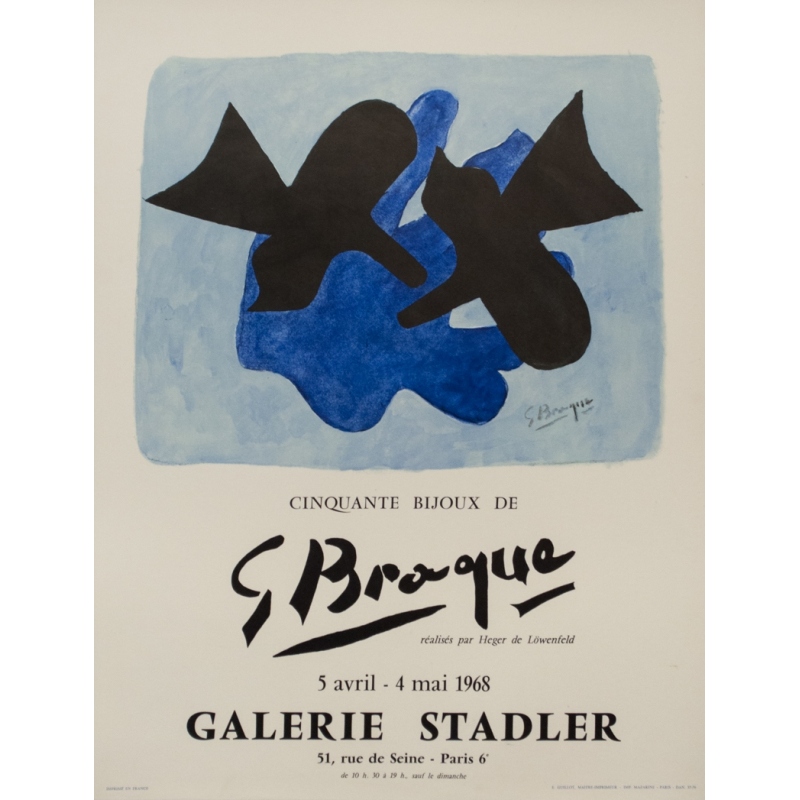 Vintage poster Galerie Stadler Braque 1968