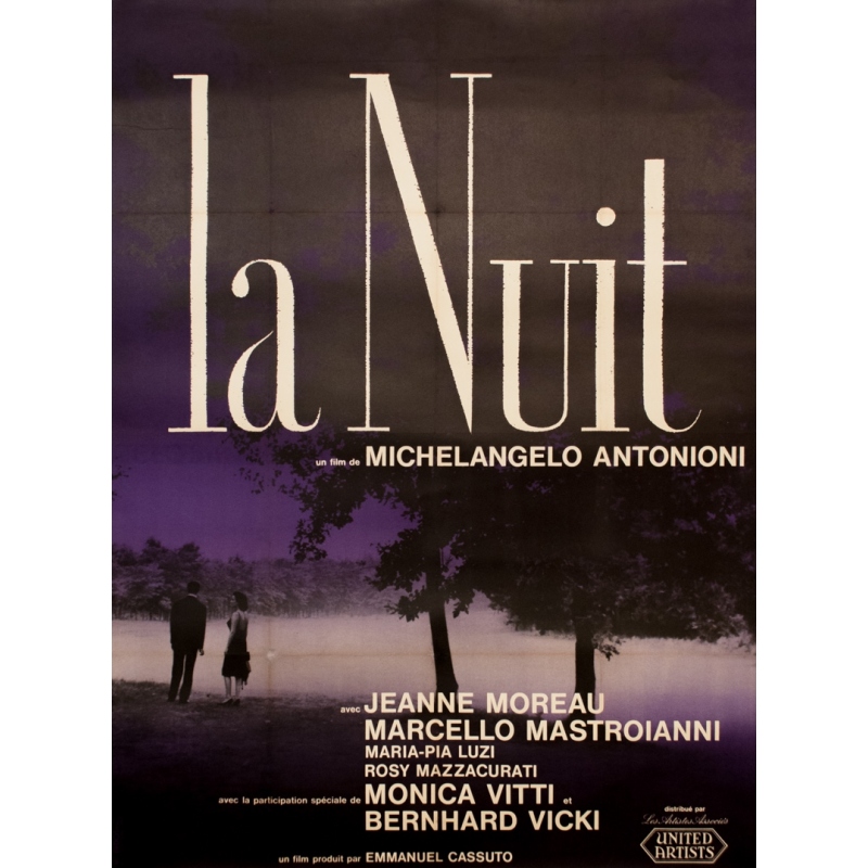 Vintage movie poster La nuit from 1961