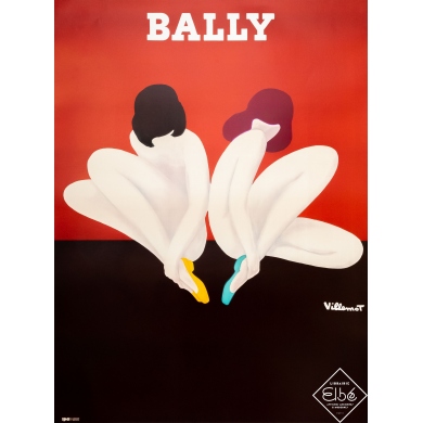 Vintage advertising poster Bally Lotus by Villemot 1973