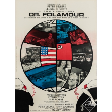 Vintage poster Dr Folamour by Tomi Ungerer 1964