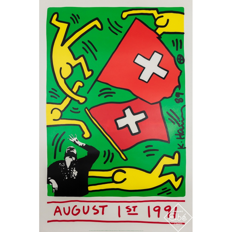 Vintage poster August 1st 1991 K. Haring by Keith Haring 1991
