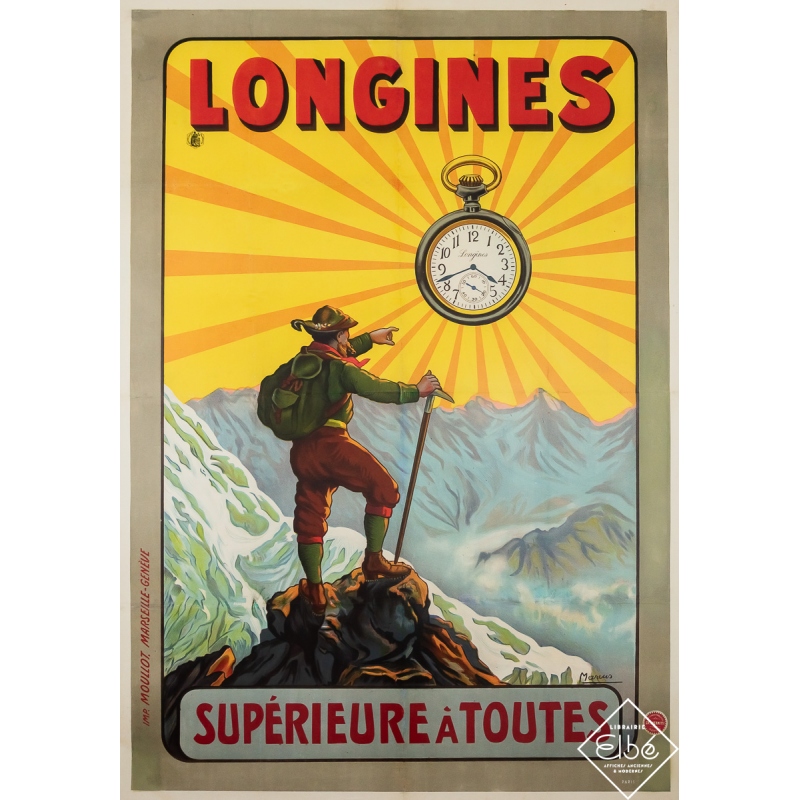 Vintage poster Longines by Marcus Circa 1910