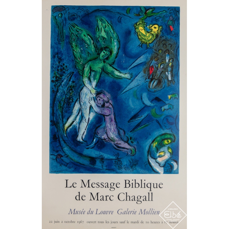 Affiche ancienne Marc Chagall Le message biblique de Marc Chagall 1967