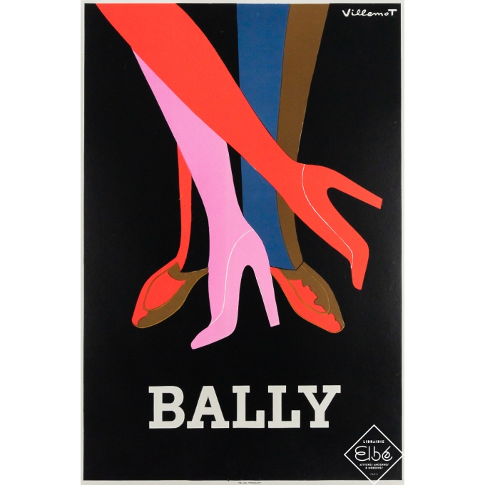 Affiche ancienne de publicité - Bally - Villemot - 1979 - 62 par 42.5 cm