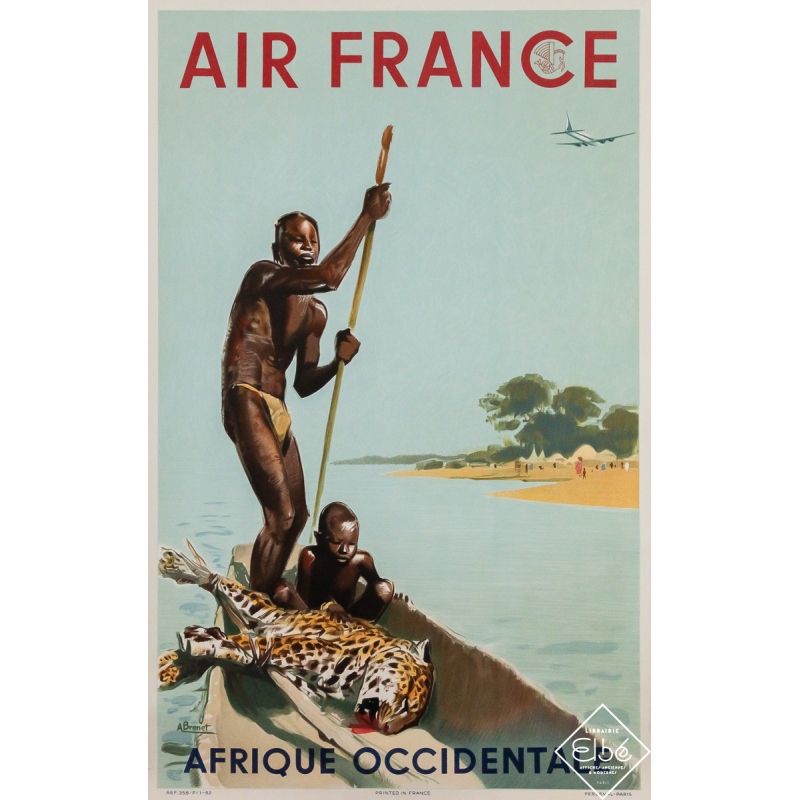 air france reprint vintage poster Afrique Du Nord 39.5 X 24.5