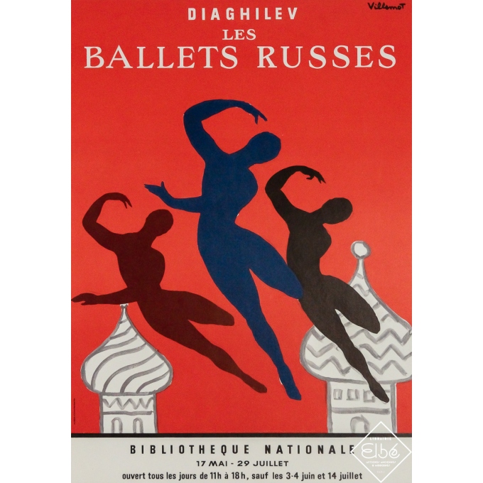 Original vintage poster - Diaghilev - Les Ballets russes - Villemot - 1979 - 22 by 15.7 inches