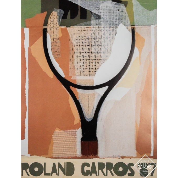 Original vintage poster - Roland Garros 1987 - Gérard Titus-Carmel - 1987 - 29.5 by 22.4 inches