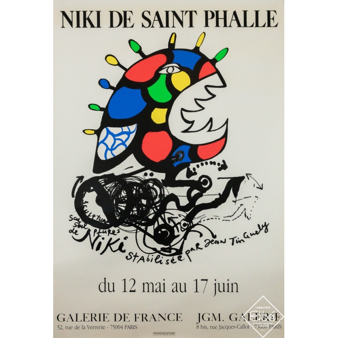 Affiche ancienne originale - Sculptures de Niki de Saint Phalle - Niki de Saint Phalle - 173.5 par 118 cm