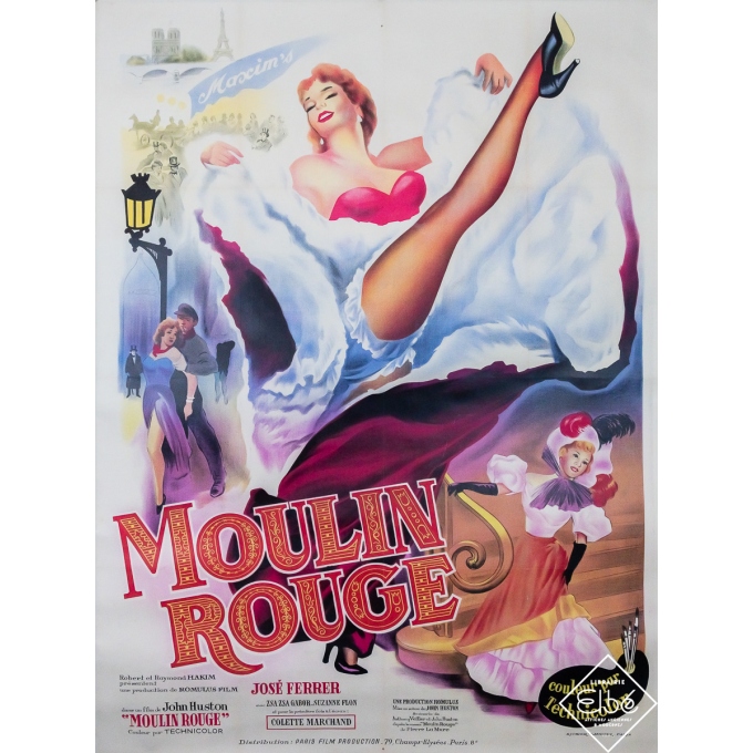 Affiche ancienne de film - Moulin Rouge - 1950 - 159 par 120 cm