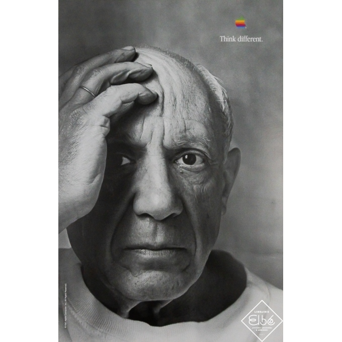 Affiche ancienne de publicité - Pablo Picasso - Apple - 1997 - 91 par 60.5 cm