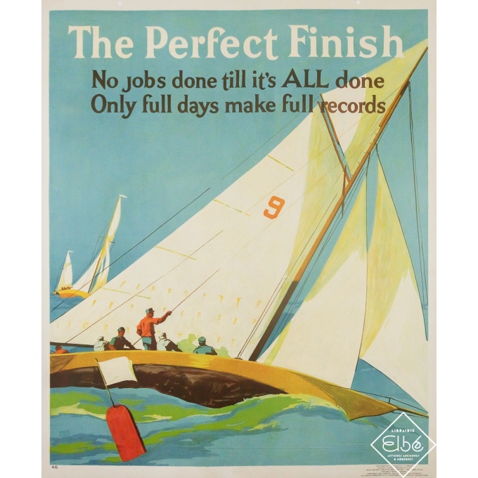 Affiche ancienne originale - The Perfect Finish - Frank Beatty - 1929 - 110 par 91 cm