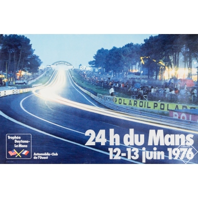 Original vintage poster - 24 heures du Mans - 1976 - 15 by 22.8 inches