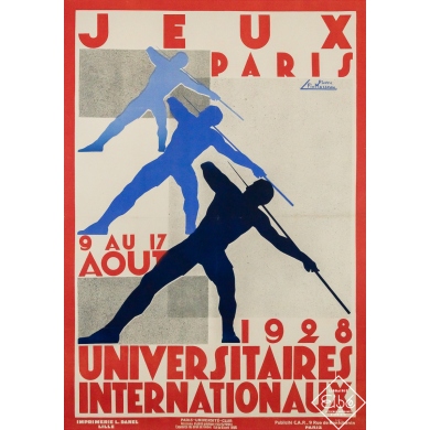 Original vintage poster - Jeux de Paris 1928 - Pierre Fix-Masseau - 1928 - 41.7 by 29.5 inches