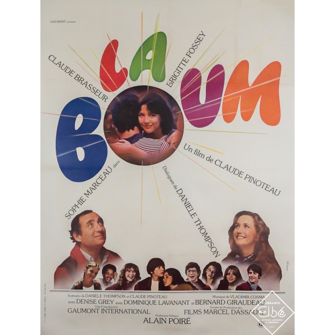 Affiche ancienne originale de cinéma - La Boum - Ferracci - 155 par 117 cm