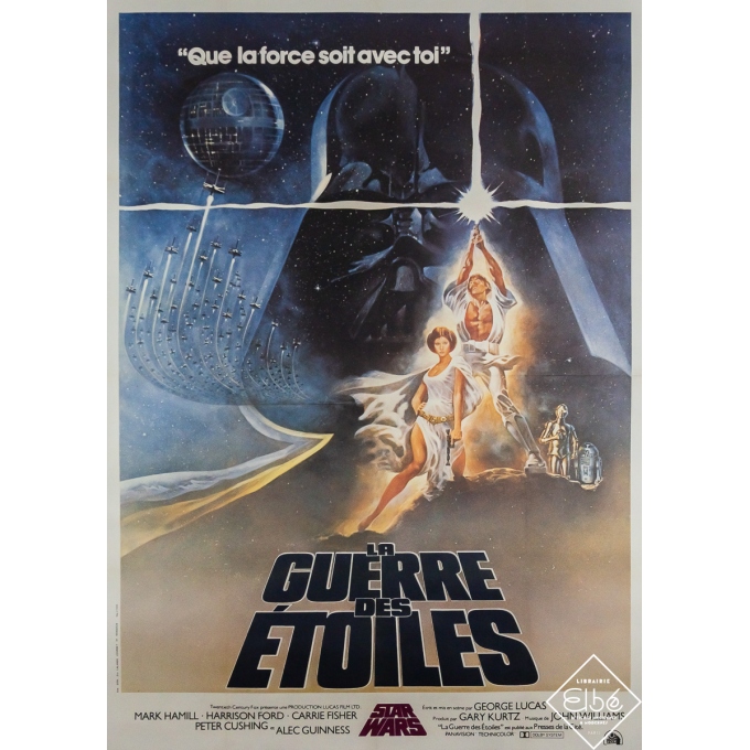 Affiche ancienne originale de cinéma - La Guerre des Étoiles - Star Wars - Tom Jung - 159 par 116 cm