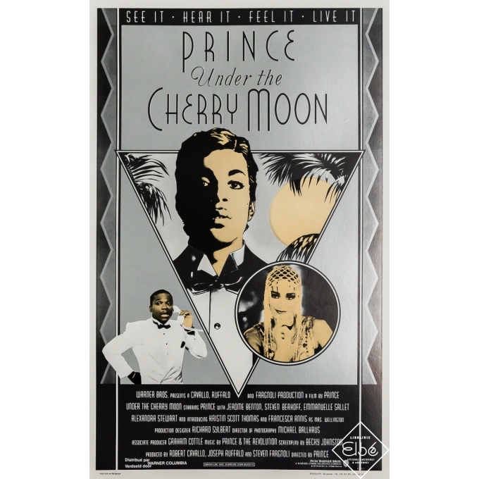 Original vintage movie poster Prince under the Cherry Moon - Circa 1980 - 21.65 by 14.37 inches